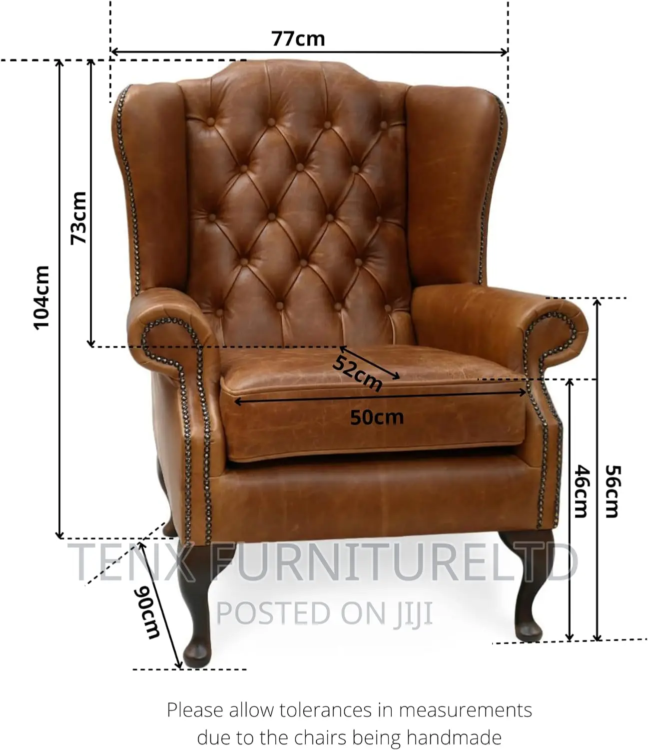 Chesterfield Chair With Matching (Footrest)