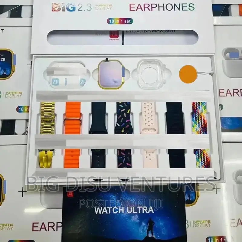 I20 Ultra Max 10 in 1 Smartwatch With TWS Airpod