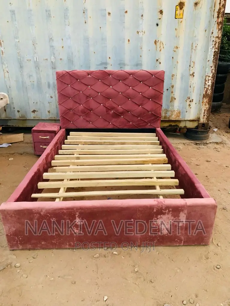 Double Bed Frame With Side Drawer