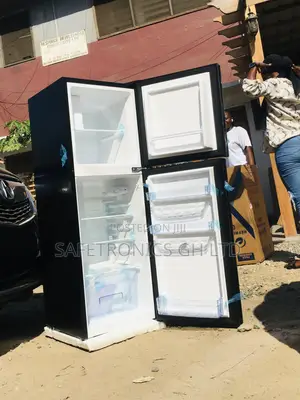 Topfreezer Doubledoor Black Glass Pearl Pf-20t Fridge