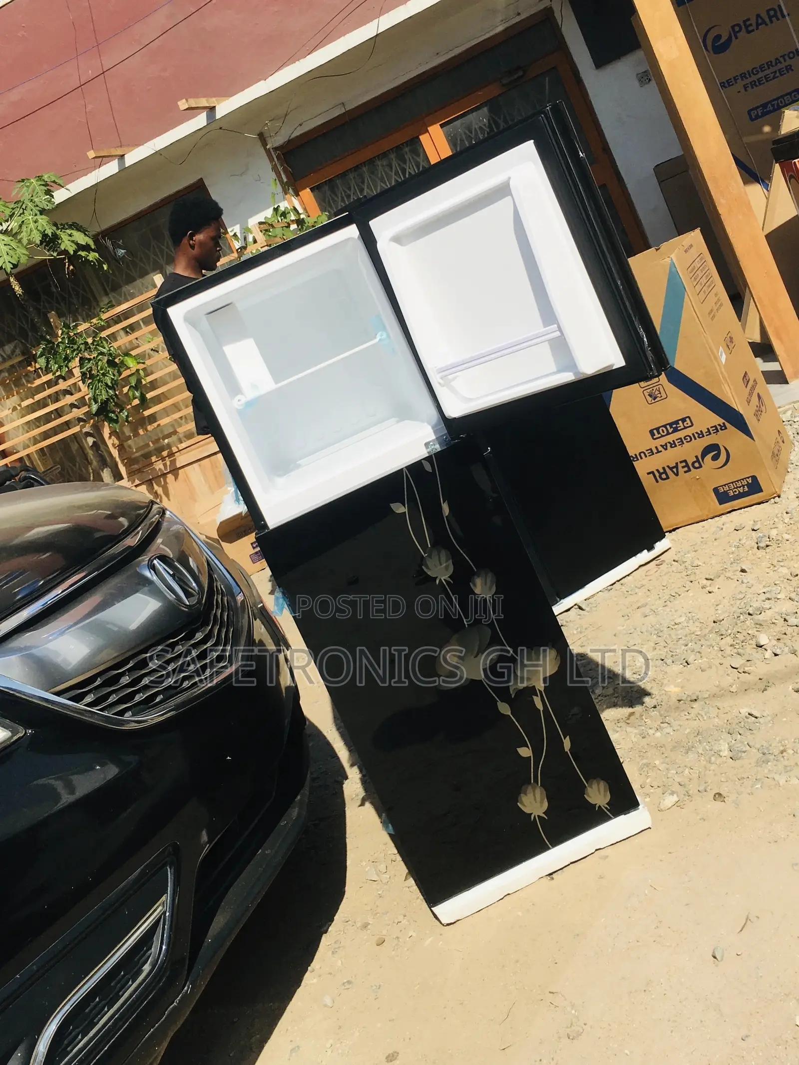 Doubledoor Pearl Glass Black Topfreezer PF-20T Fridge