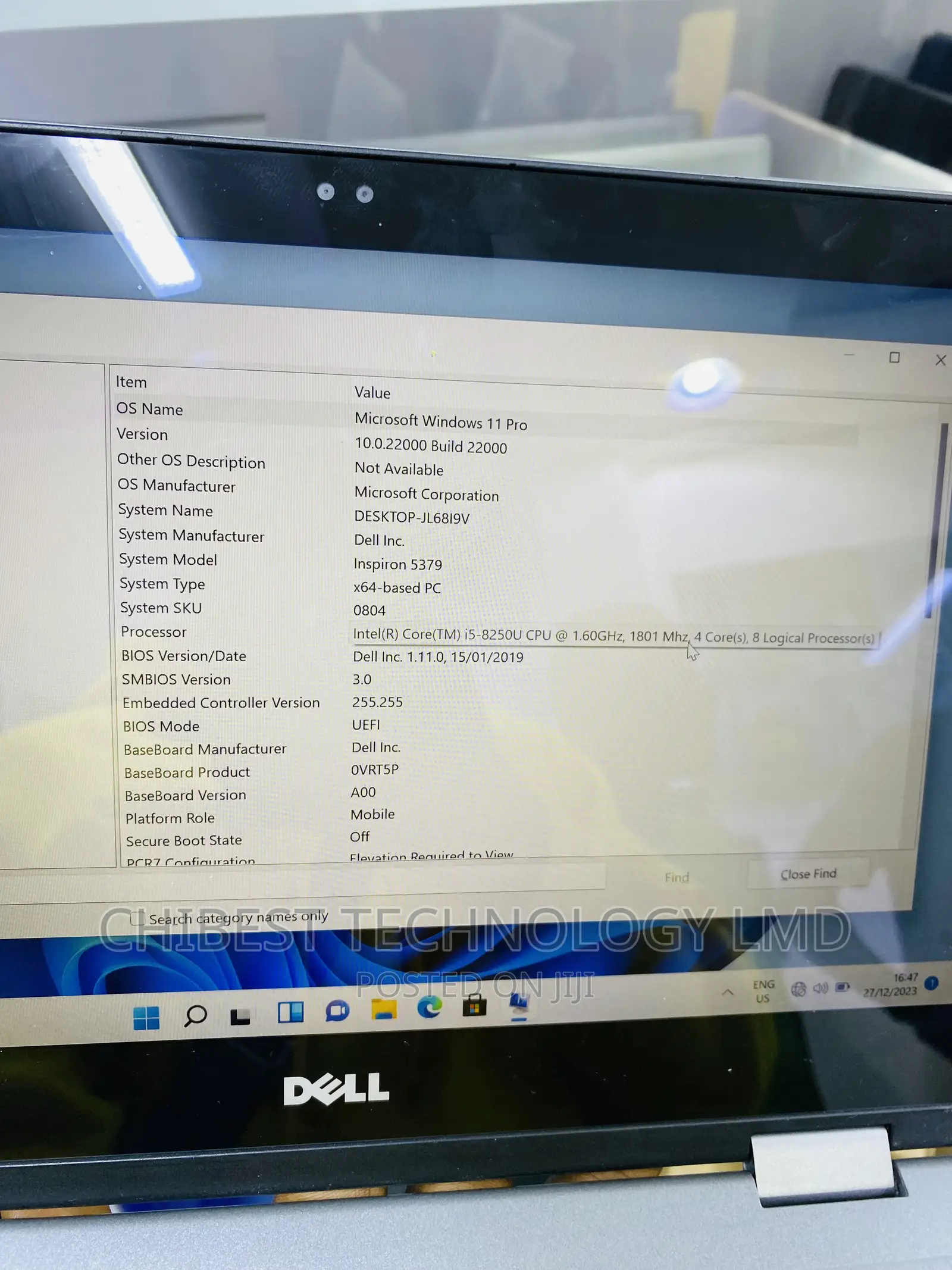Laptop Dell Inspiron 13 5379 12GB Intel Core I5 SSD 512GB