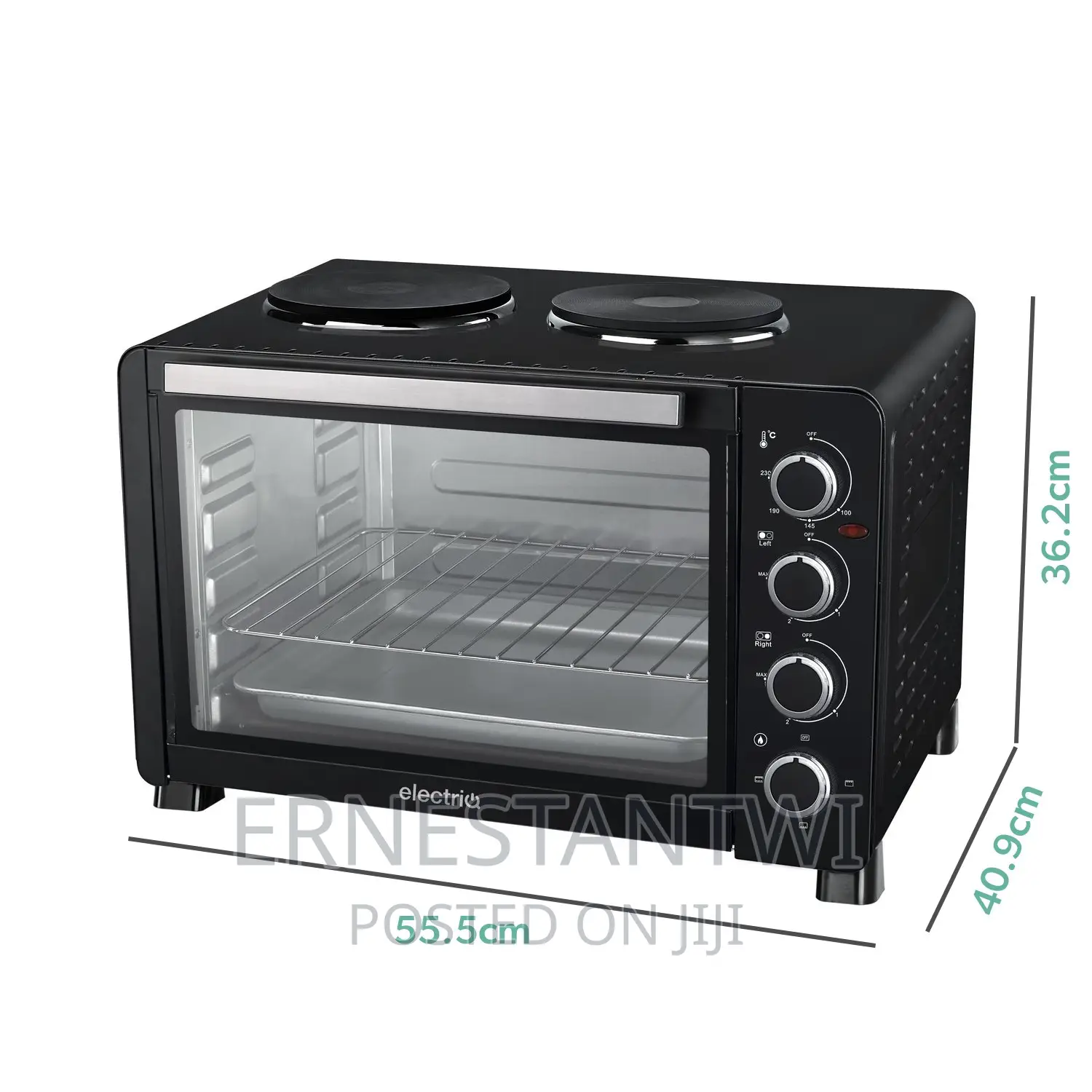 45liter Mini Oven With Dual Hotplates From Electriq, UK