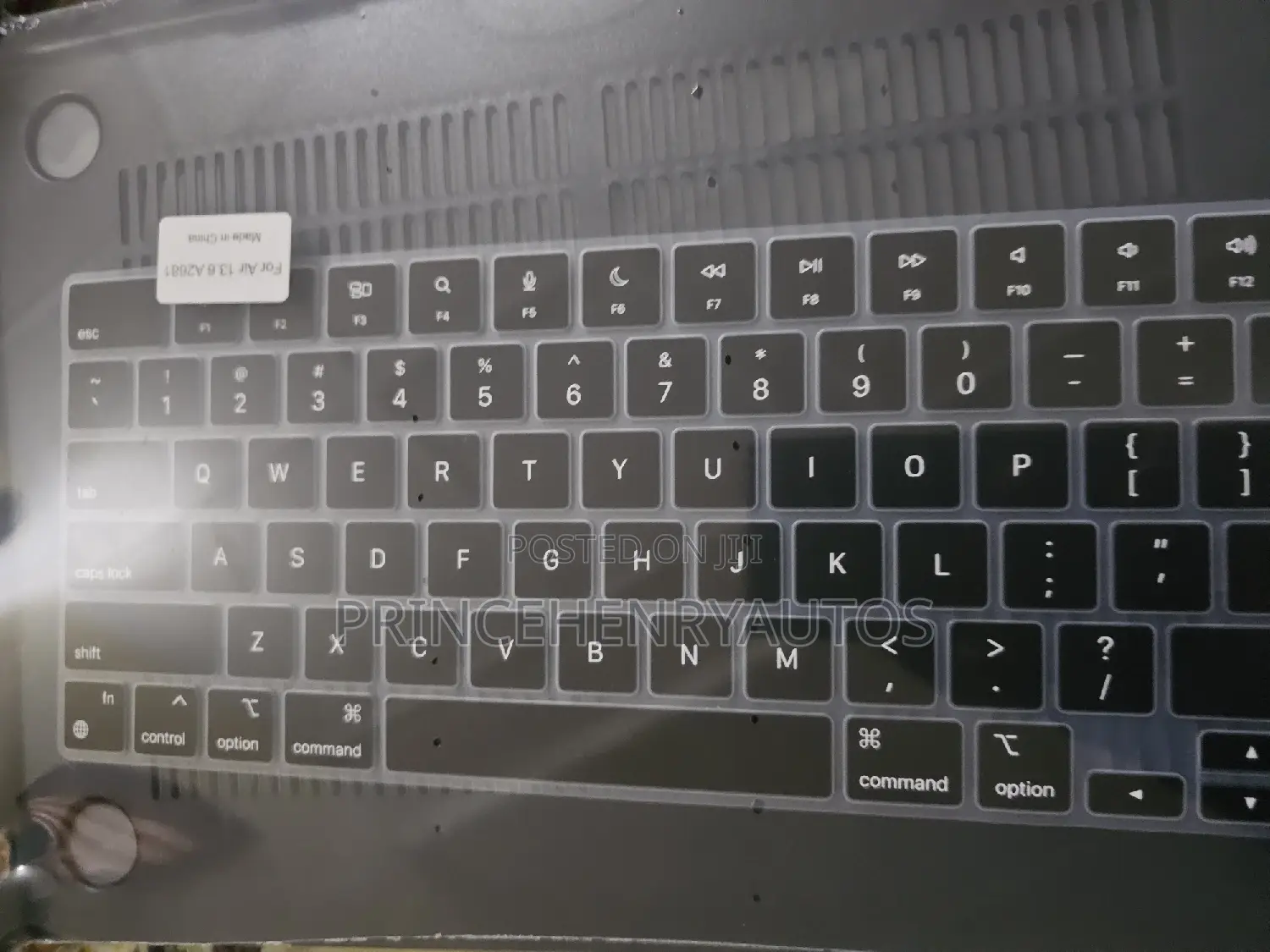 Eoocoo Black Keyboard Cover for Macbook Air 13.6 A2681