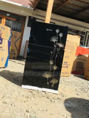 Topfreezer Doubledoor Black Glass PF-10T Pearl Fridge