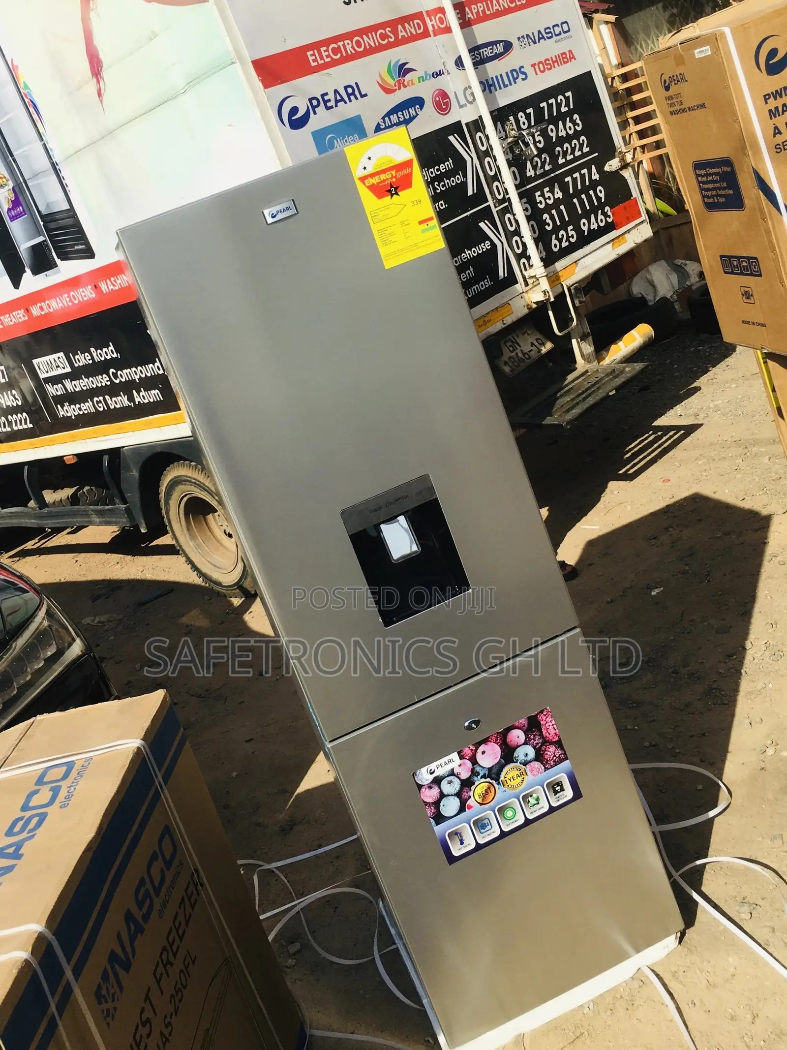Doubledoor Pearl Pf-330bwd Bottomfreezer Fridge 251 Liter