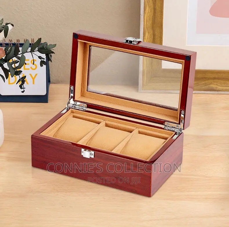 Wooden Watch Box(Three Slots)