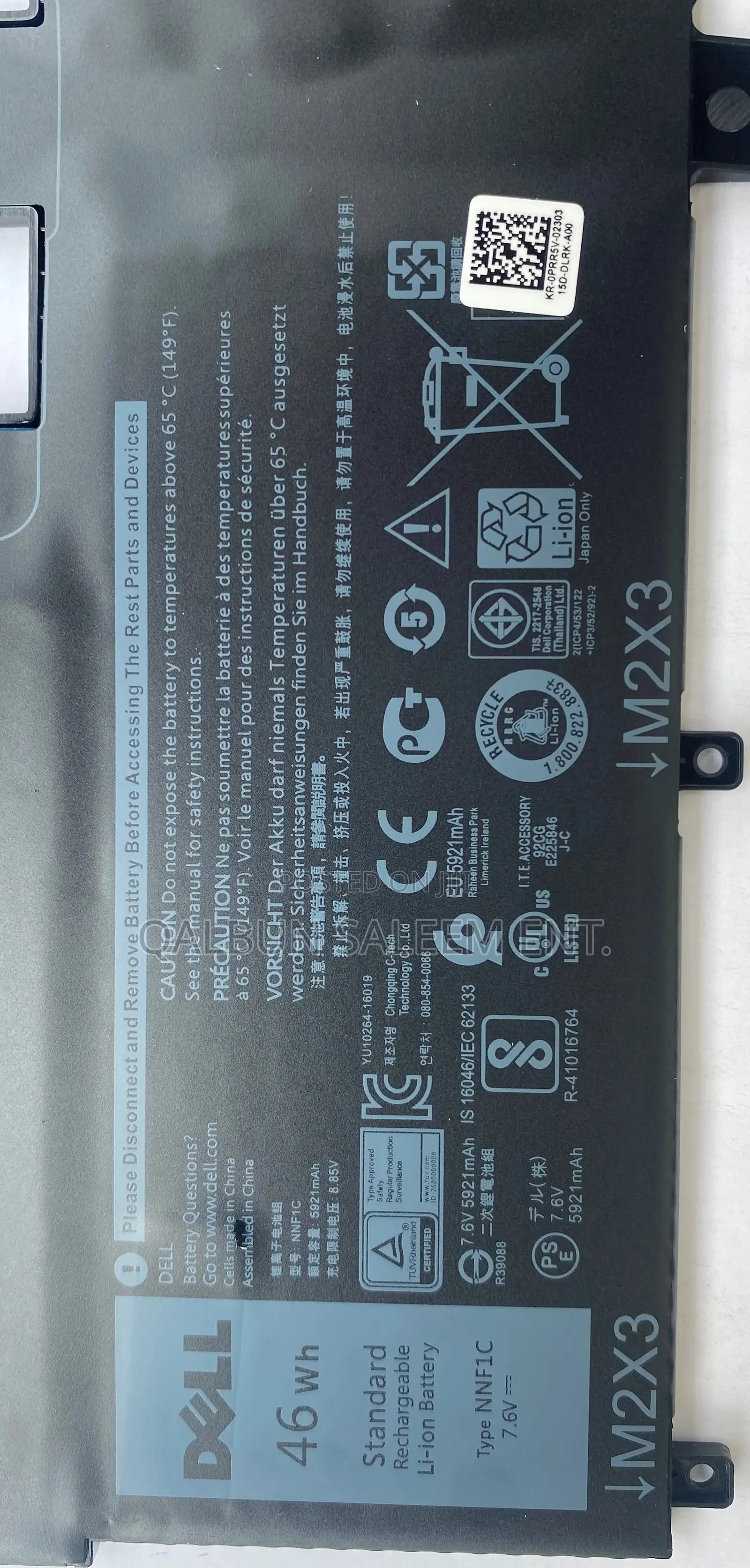 Dell NNF1C Laptop Battery for XPS 13 9365 XPS 13 9365 2-in-1
