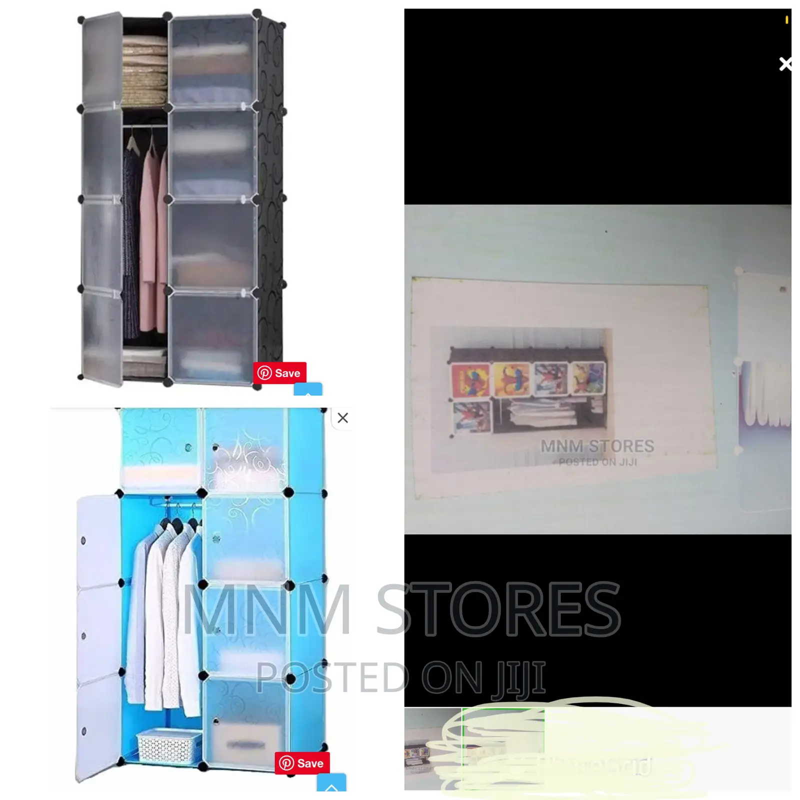 8 Cubes Plastic Wardrobe With Shoe Rack