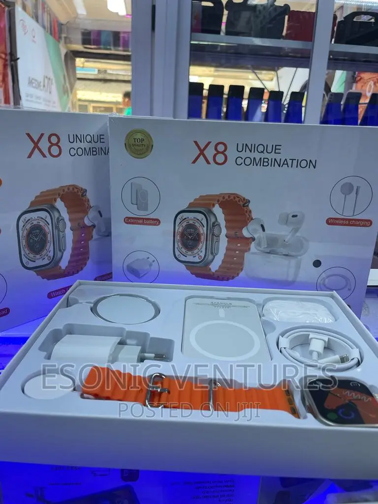 X8 Smart Watch With Aripod And iPhone Magnetic Power Bank