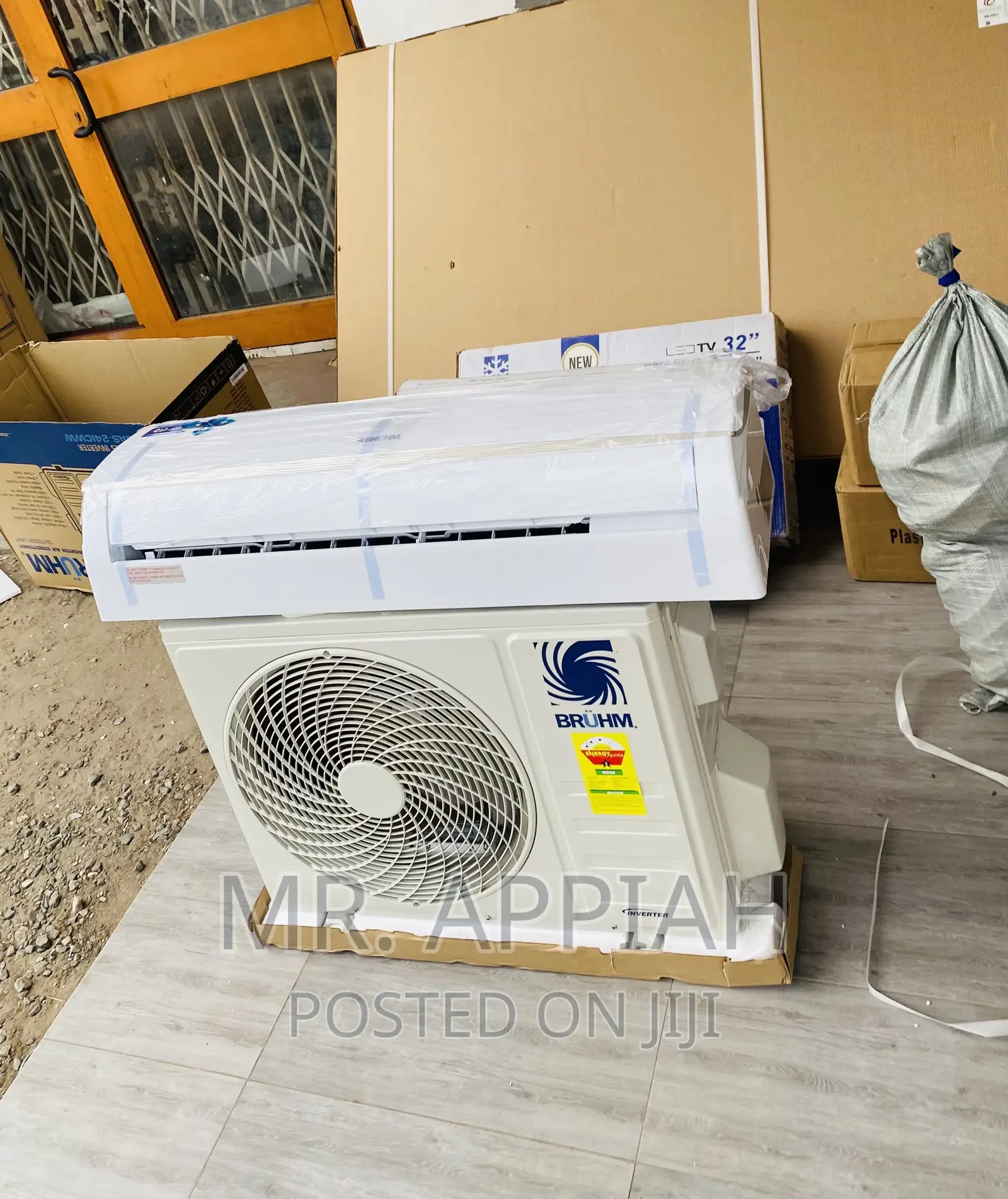 Durable Bruhm 1.5hp Split Electric Air Conditioner(White).