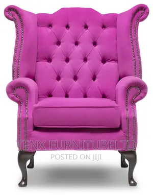 Chesterfield Highback Anne Chair Plush (Pink Velvet)