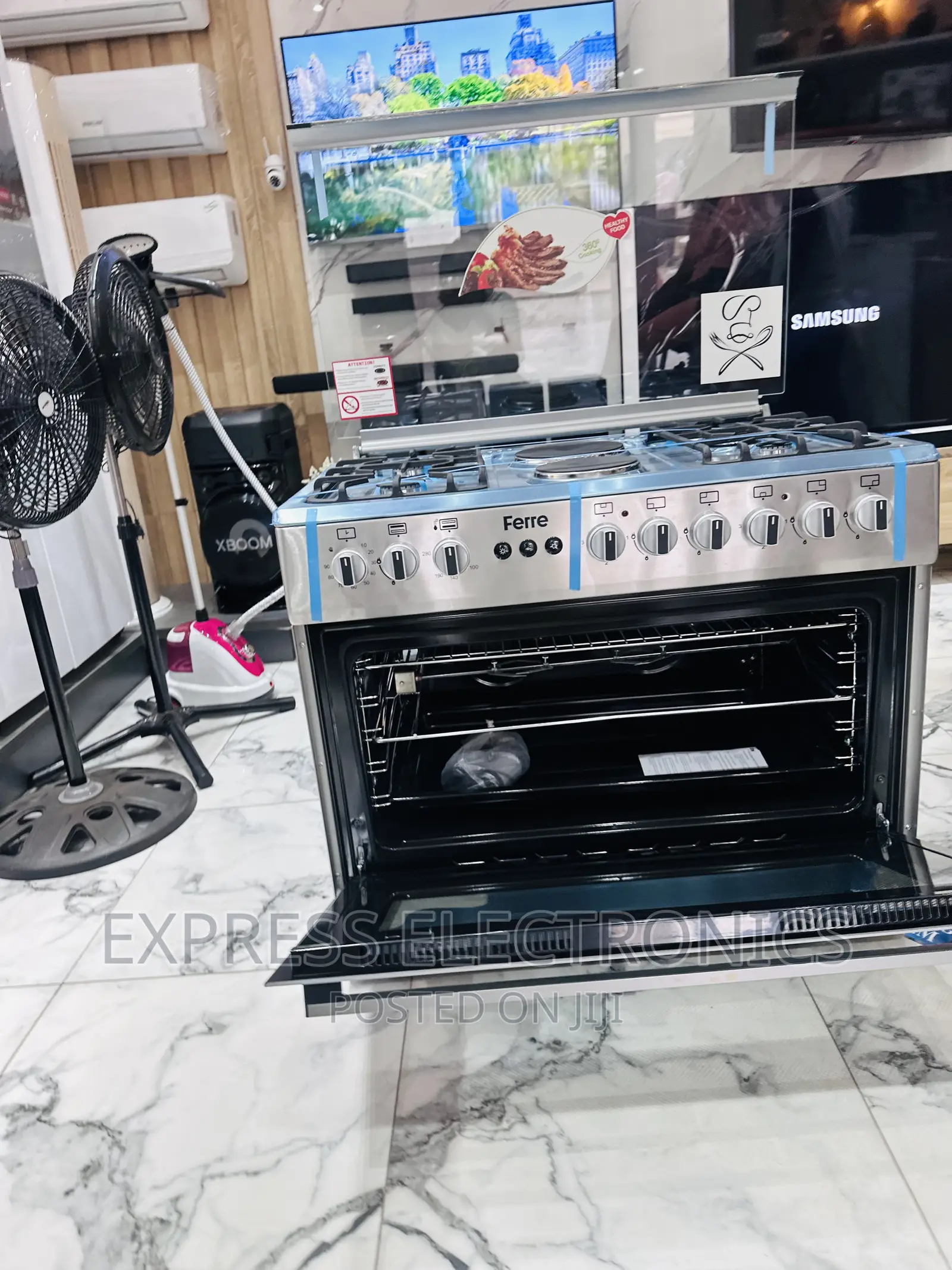 All Gas 6burner Stove Oven Grill 60/90 Sliver