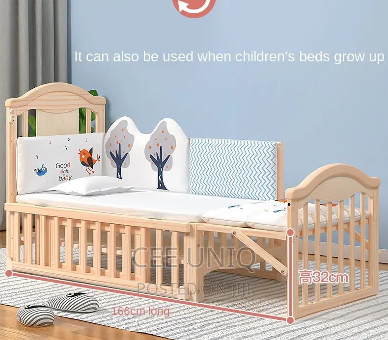 Convertible Wooden Baby Crib
