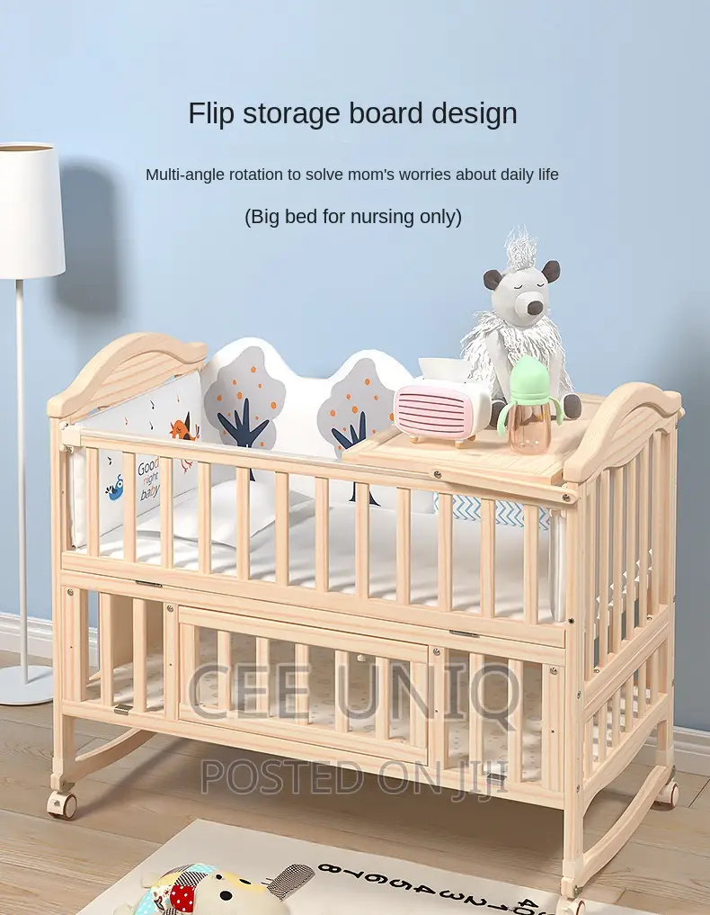 Convertible Wooden Baby Crib