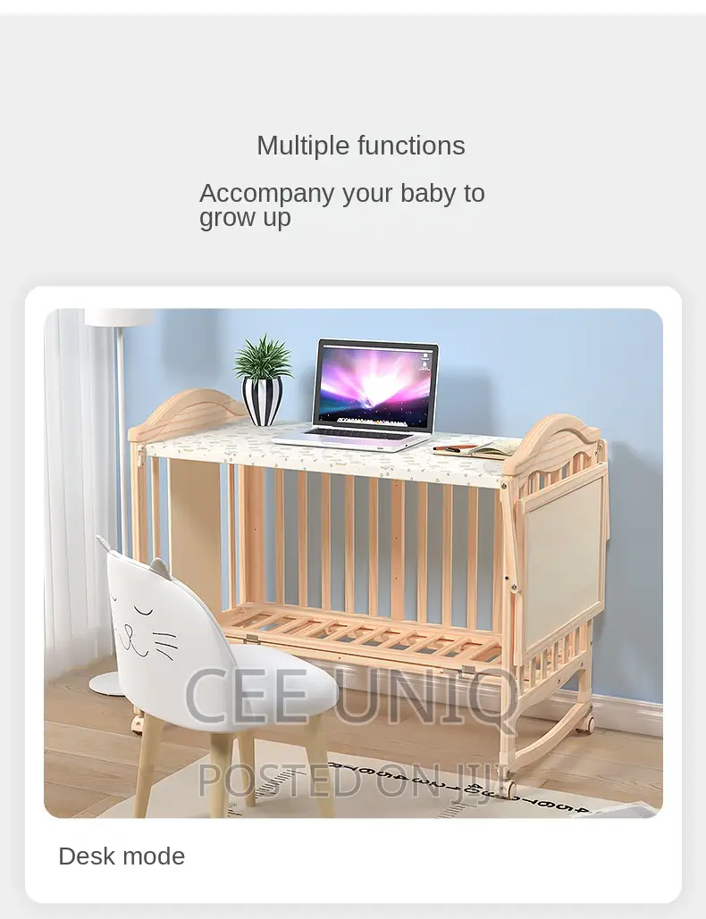 Convertible Wooden Baby Crib
