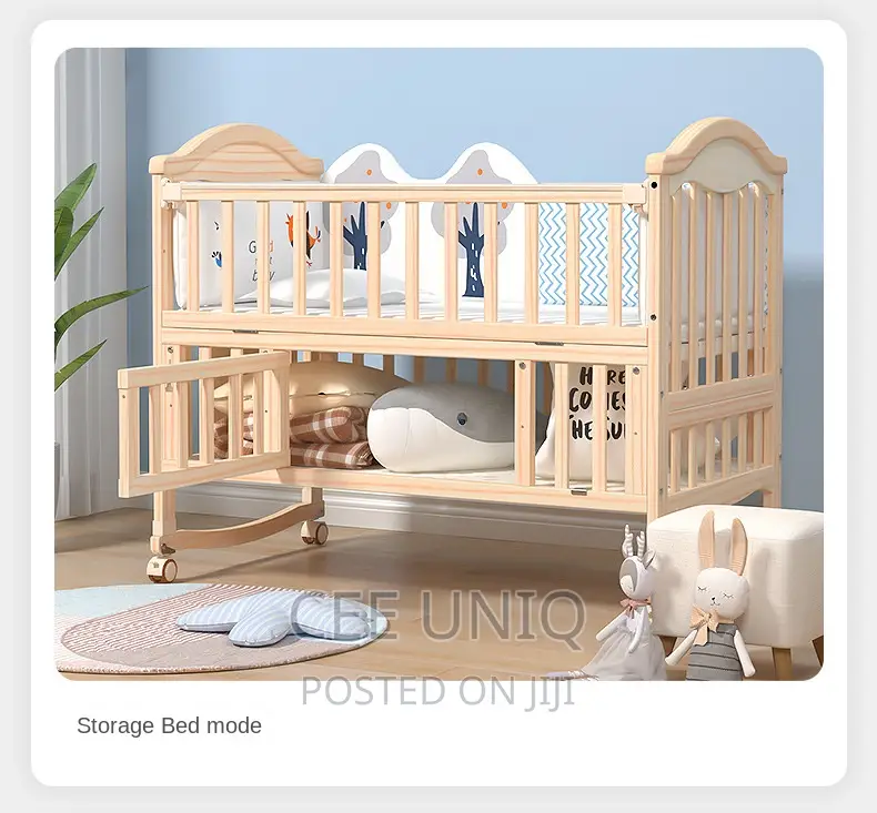 Convertible Wooden Baby Crib