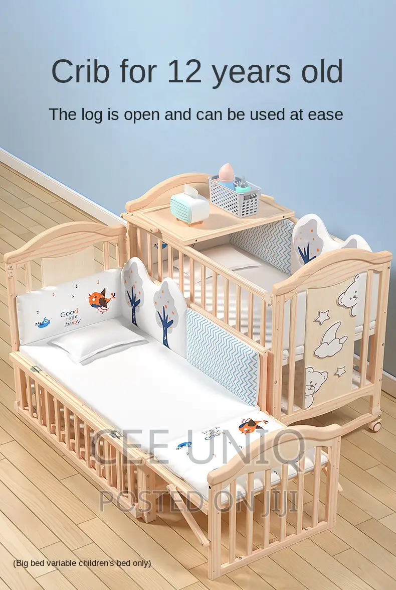 Convertible Wooden Baby Crib