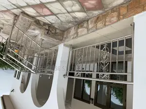 Stainless Gold Flowers Design Balustrade