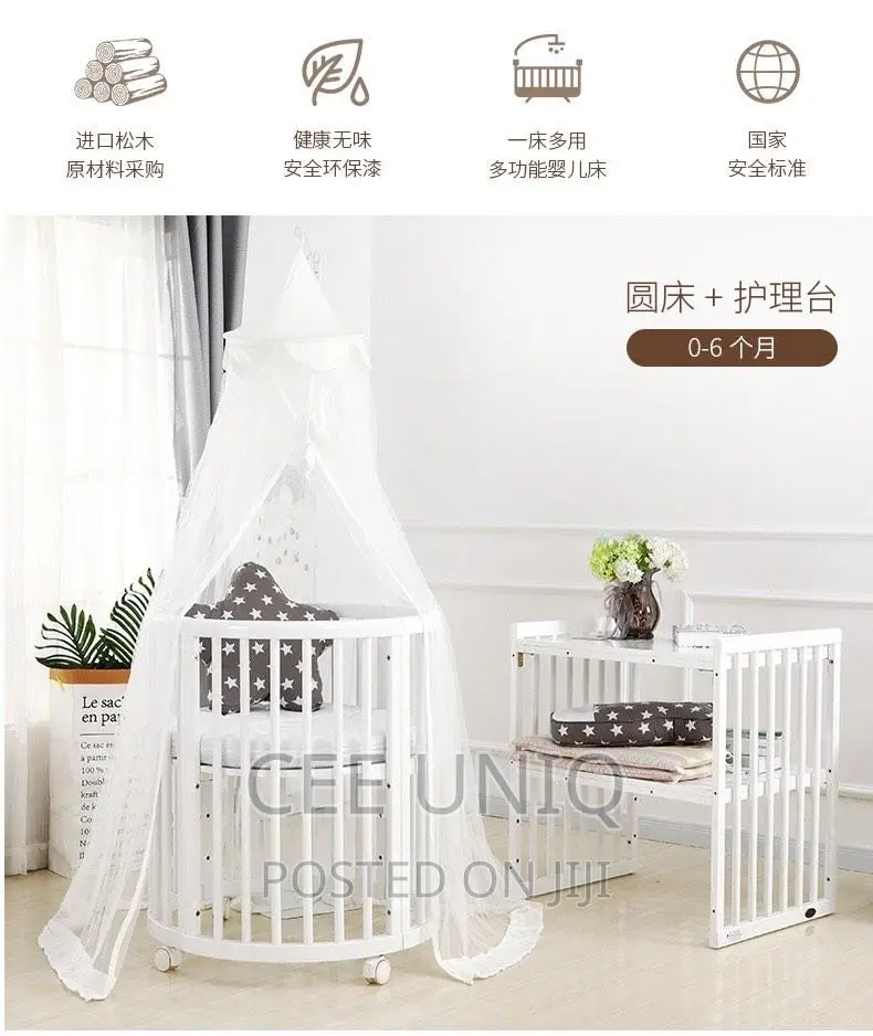 6 in 1 Multifunctional Crib Cot for Kids