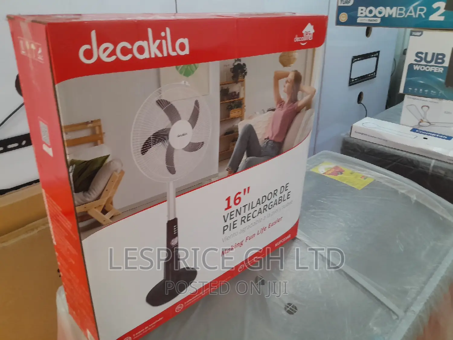 Excellent Decakila 16 Inch" Rechargeable Stand Fan