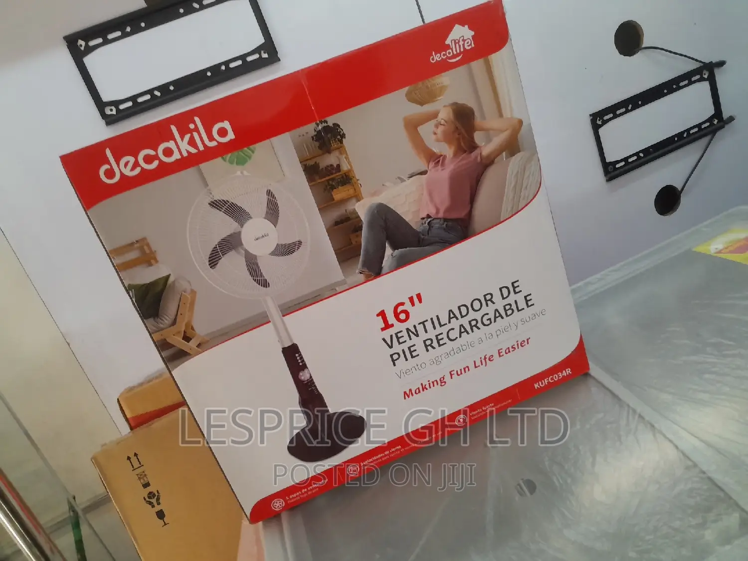 Decakila 16 Inch" Rechargeable Stand Fan