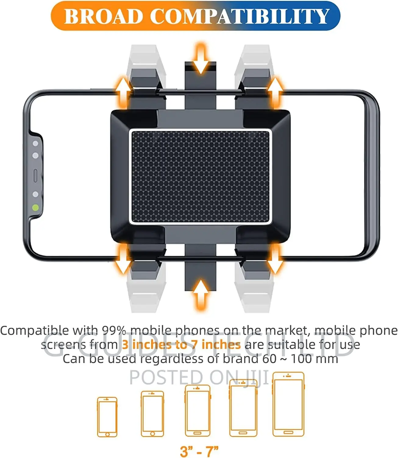 Car Rearview Mirror Mobile Phone Holder Mount Stand 360°