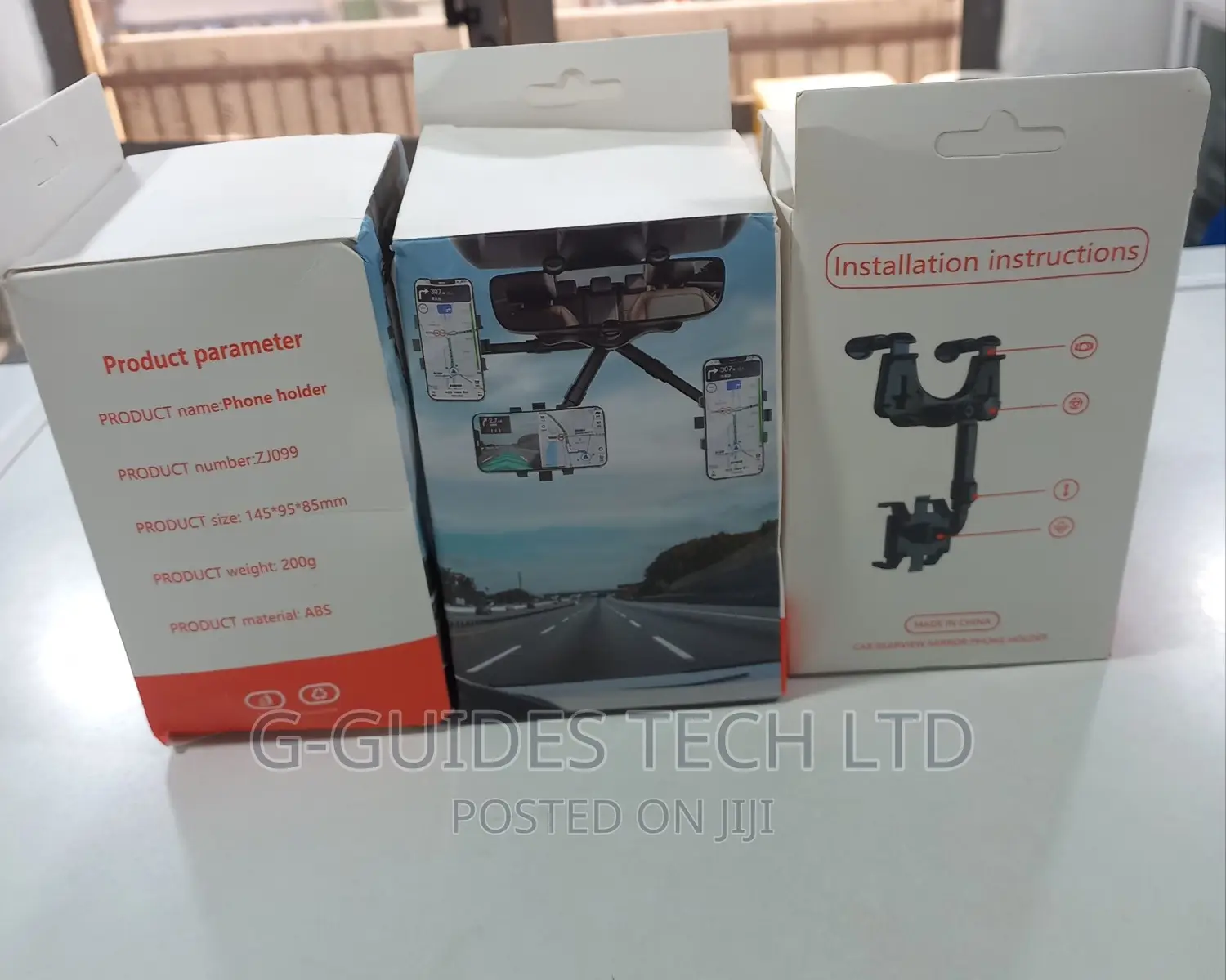 Car Rearview Mirror Mobile Phone Holder Mount Stand 360°