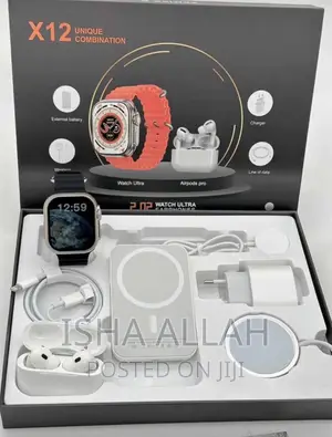 X8 Premium Smart Combo . Watch , Earbuds , Fast Charging Kit