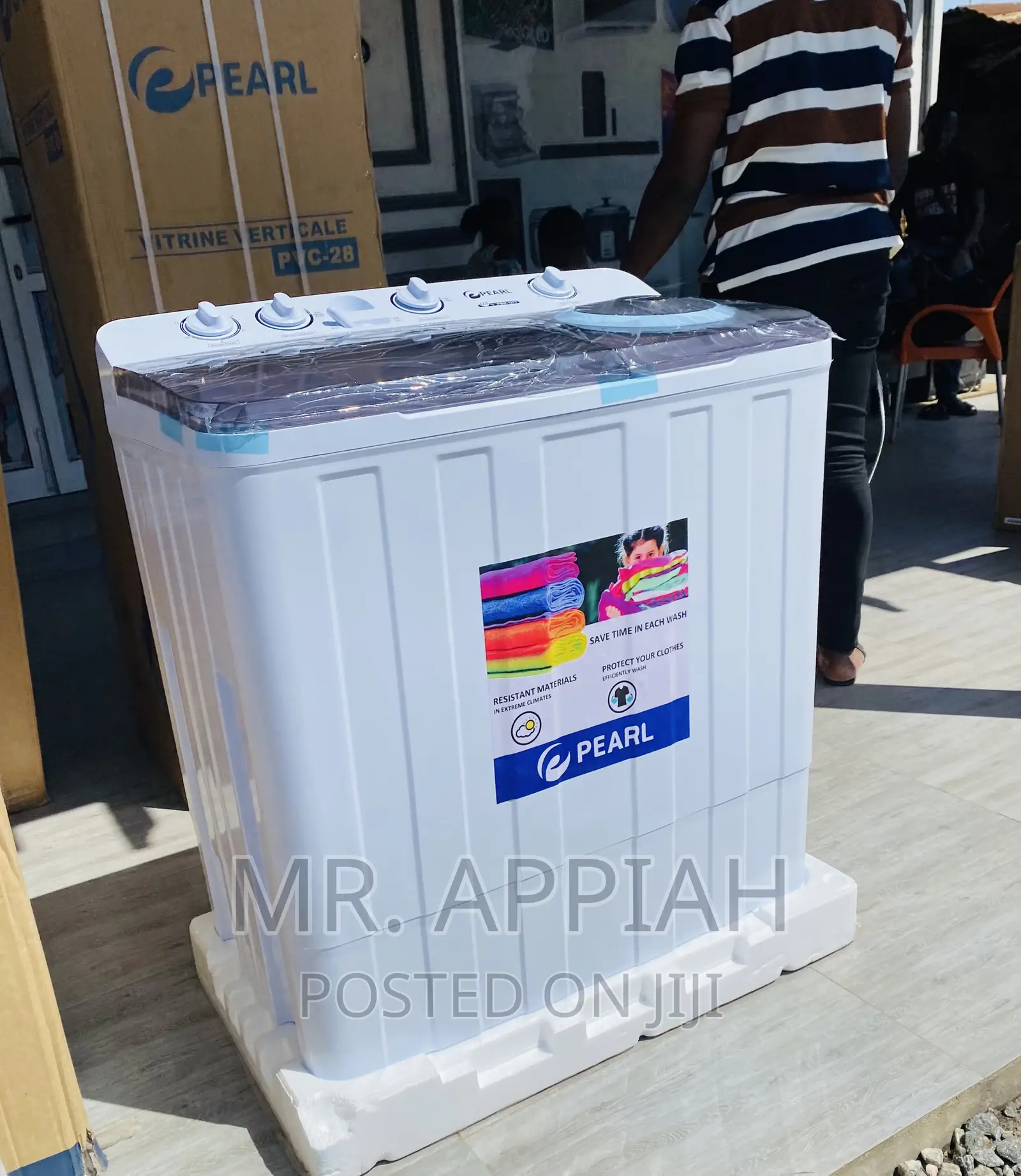 Quality Pearl 12kg Electric Washing Machine(White).