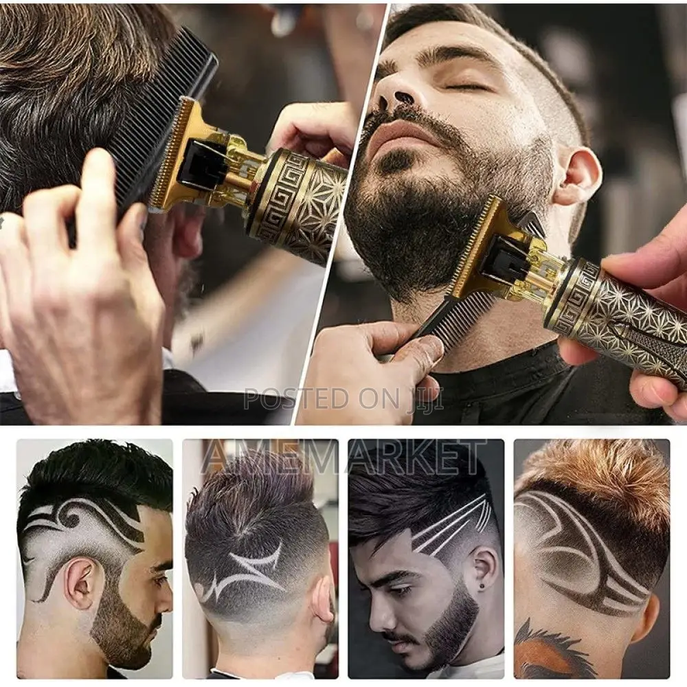 T9 LCD Display Professional Men Wireless USB Hair Clipper