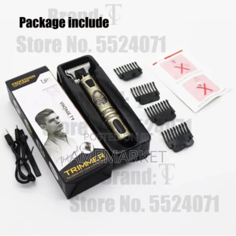 T9 LCD Display Professional Men Wireless USB Hair Clipper
