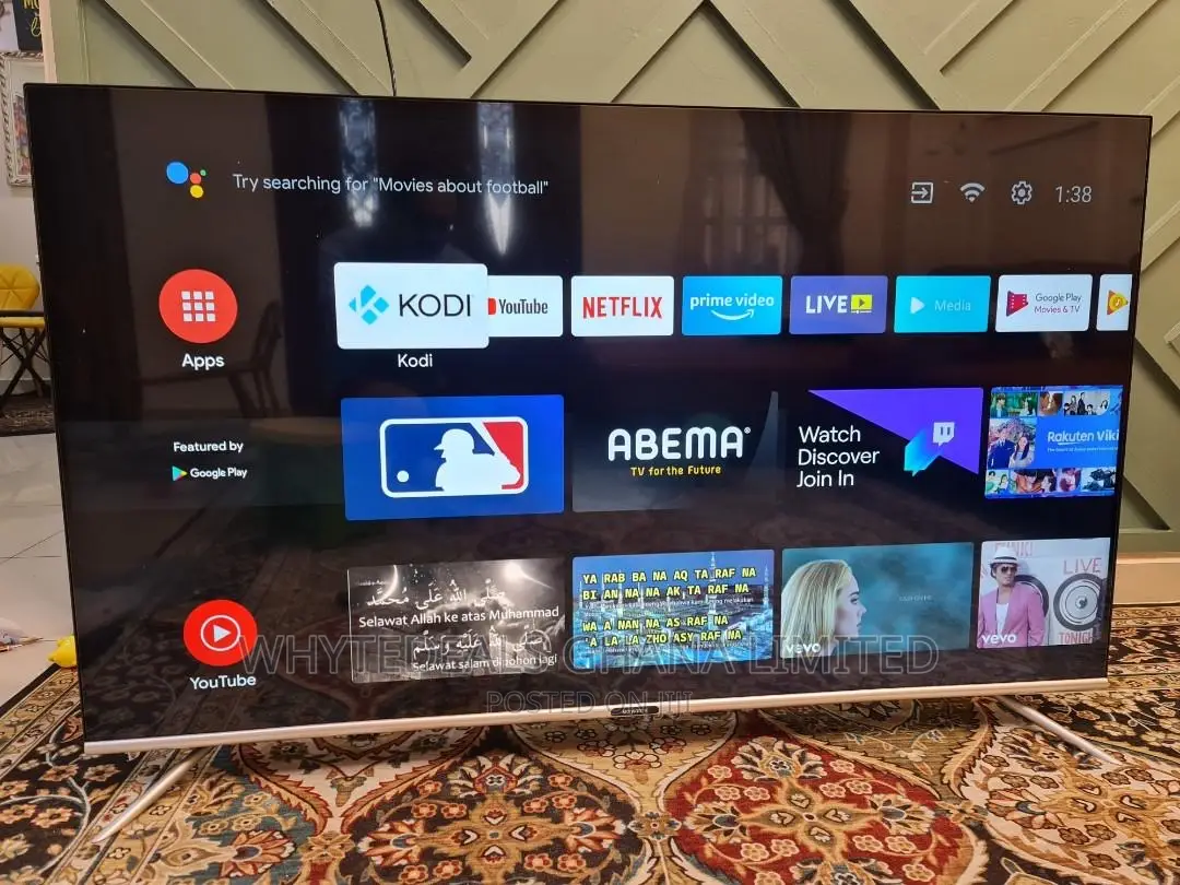 50” Frameless Syinix Uhd Smart Android Voice-Control TV