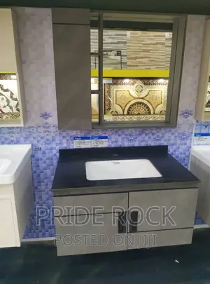 Cabinet Basin Vanity With Mirror and Mixture Tap