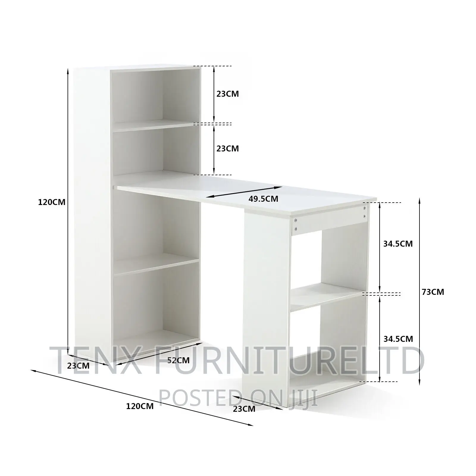 Spacious Study Table Combines With Storage Unit Combo(Desk)