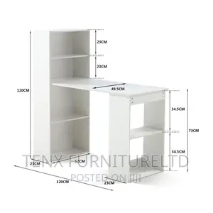 Spacious Study Table Combines With Storage Unit Combo(Desk)