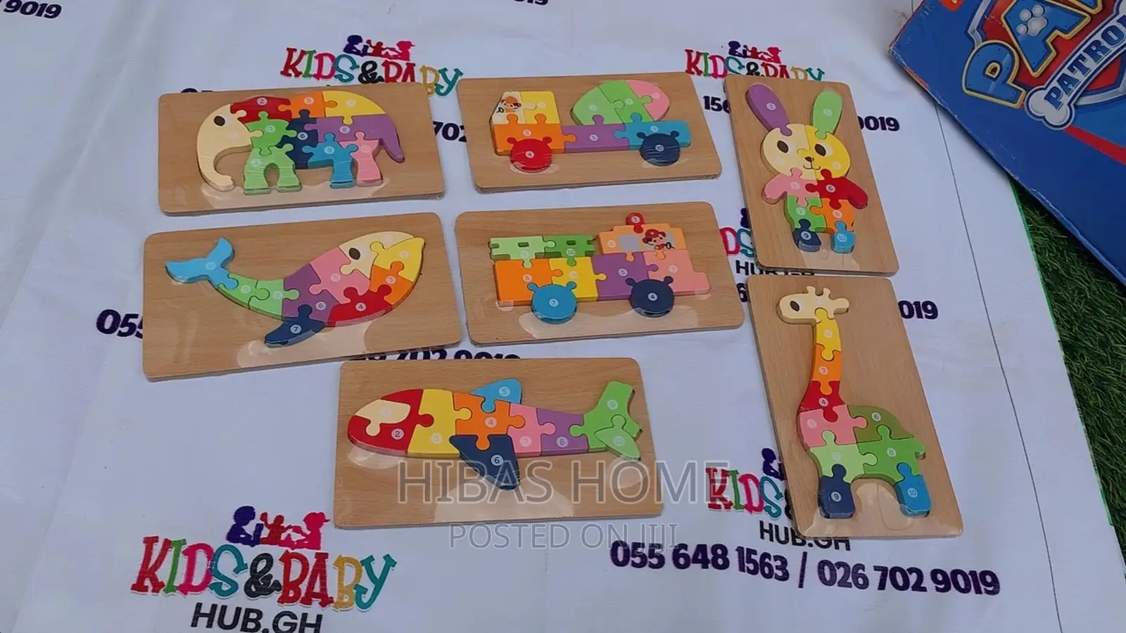 Wooden Puzzle Game Animal Puzzle Pieces Number Puzzle