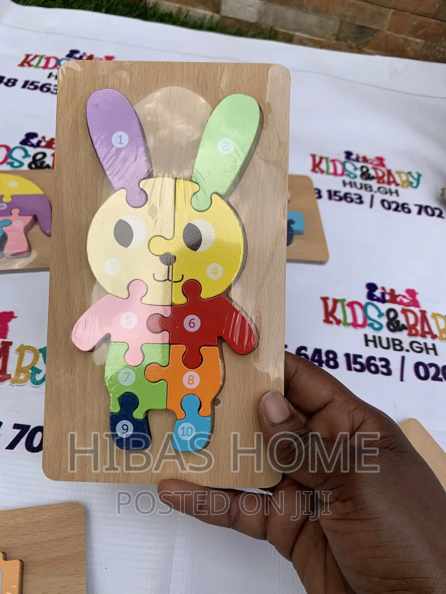Wooden Puzzle Game Animal Puzzle Pieces Number Puzzle