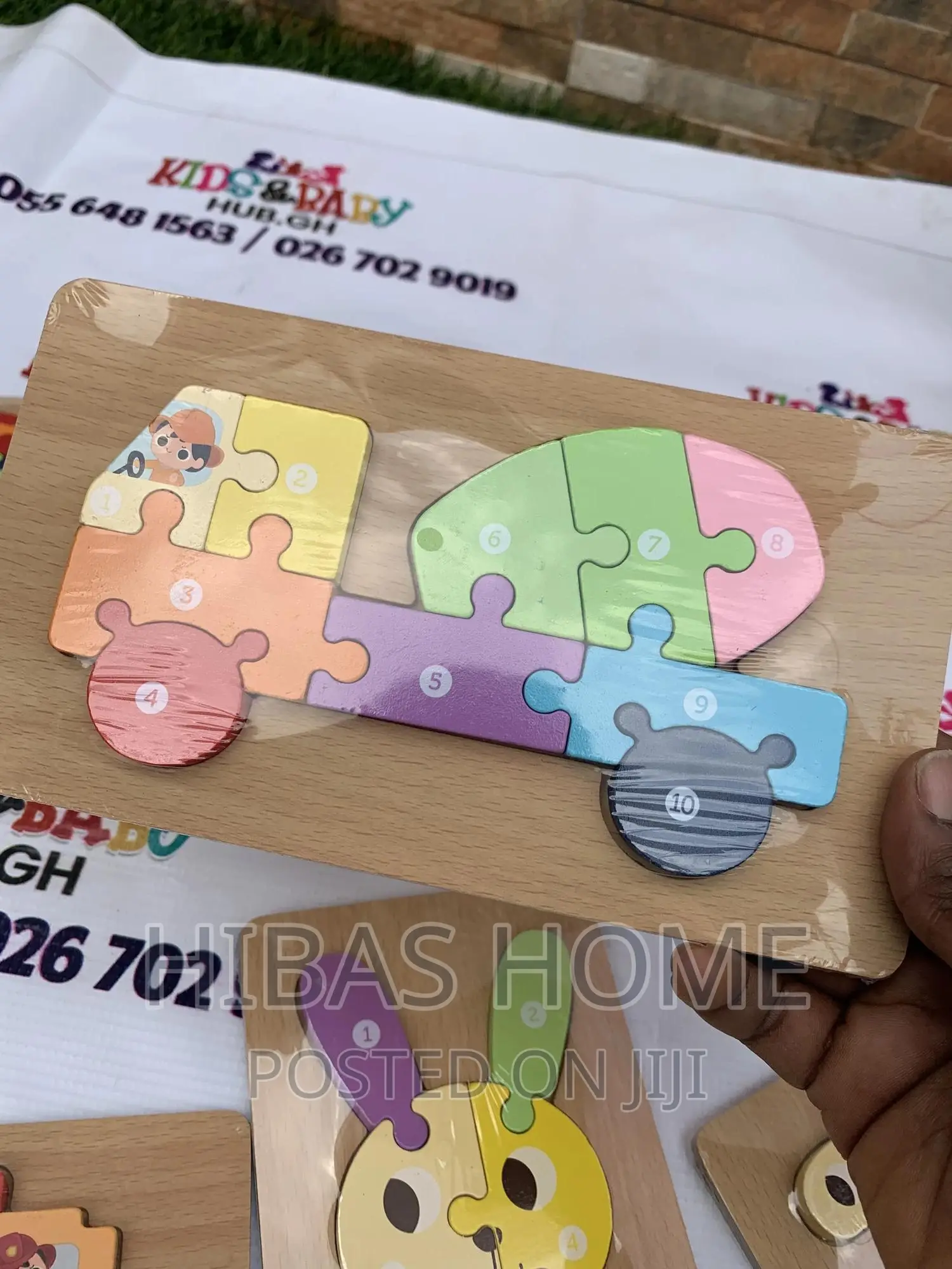 Wooden Puzzle Game Animal Puzzle Pieces Number Puzzle