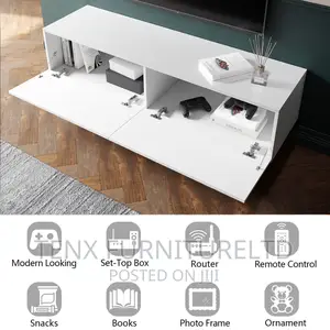 White Floating Tv Unit Cabinet Wall Mounted (All Sizes)