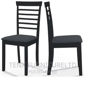 Wooden Dining Table and 2 Chairs (Black Finish)