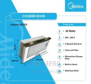 Extractor Under Cabinet 60cm Built-in Kitchen Hood Stainless