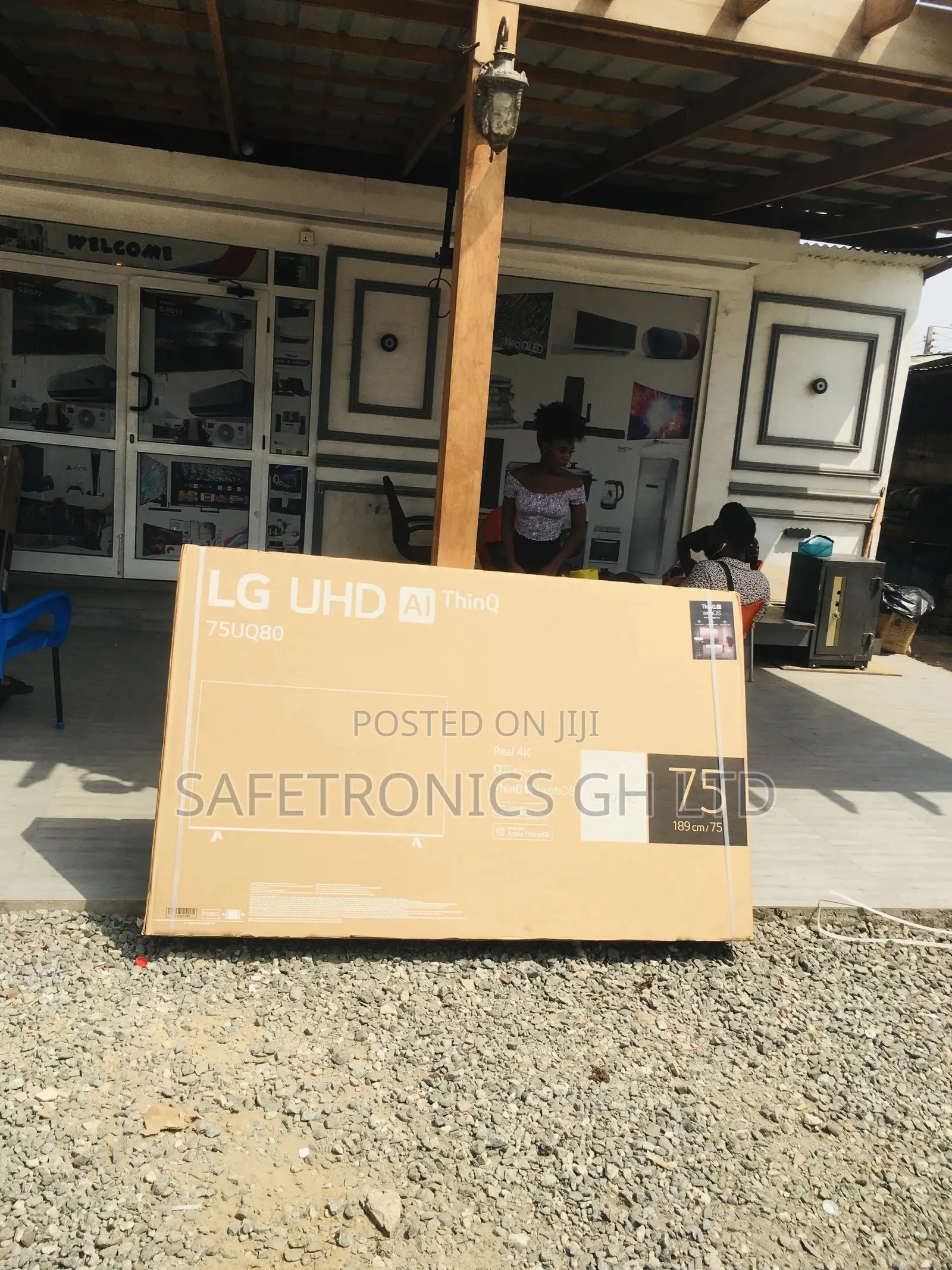 Black Lg 75 Inches Glossy Led Electric Uq80 Smart Uhd Tv