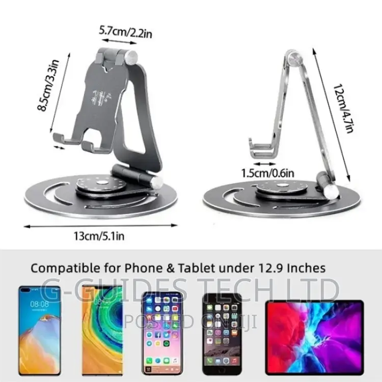 G60 Universal Phone and Tablets Stand With 360 Rotating Base