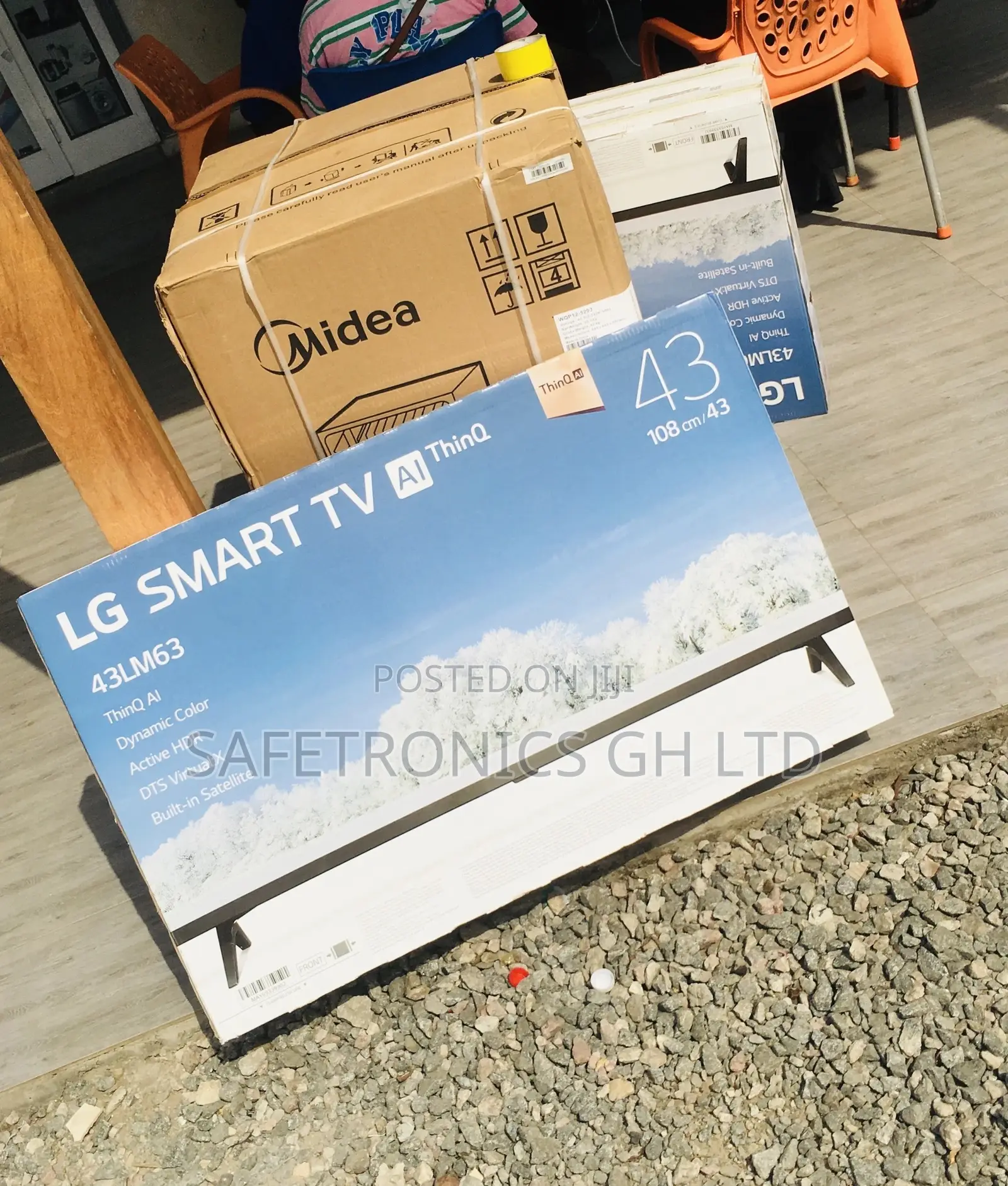 Real Black Glossy LG 43 Inches Electric LM63 UHD Smart Tv