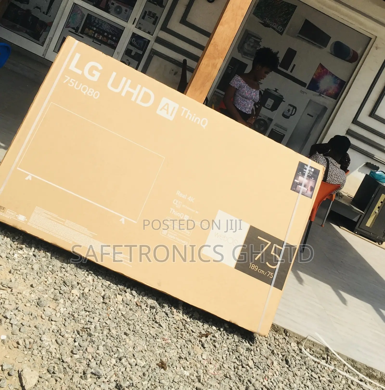 Glossy Electric UHD Smart Black 75 Inches LED LG Tv