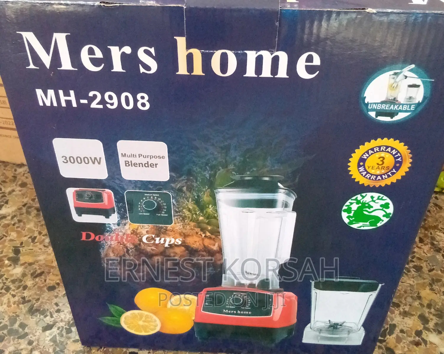 Original Mers Home Multiple Purpose Blender Unbreakable