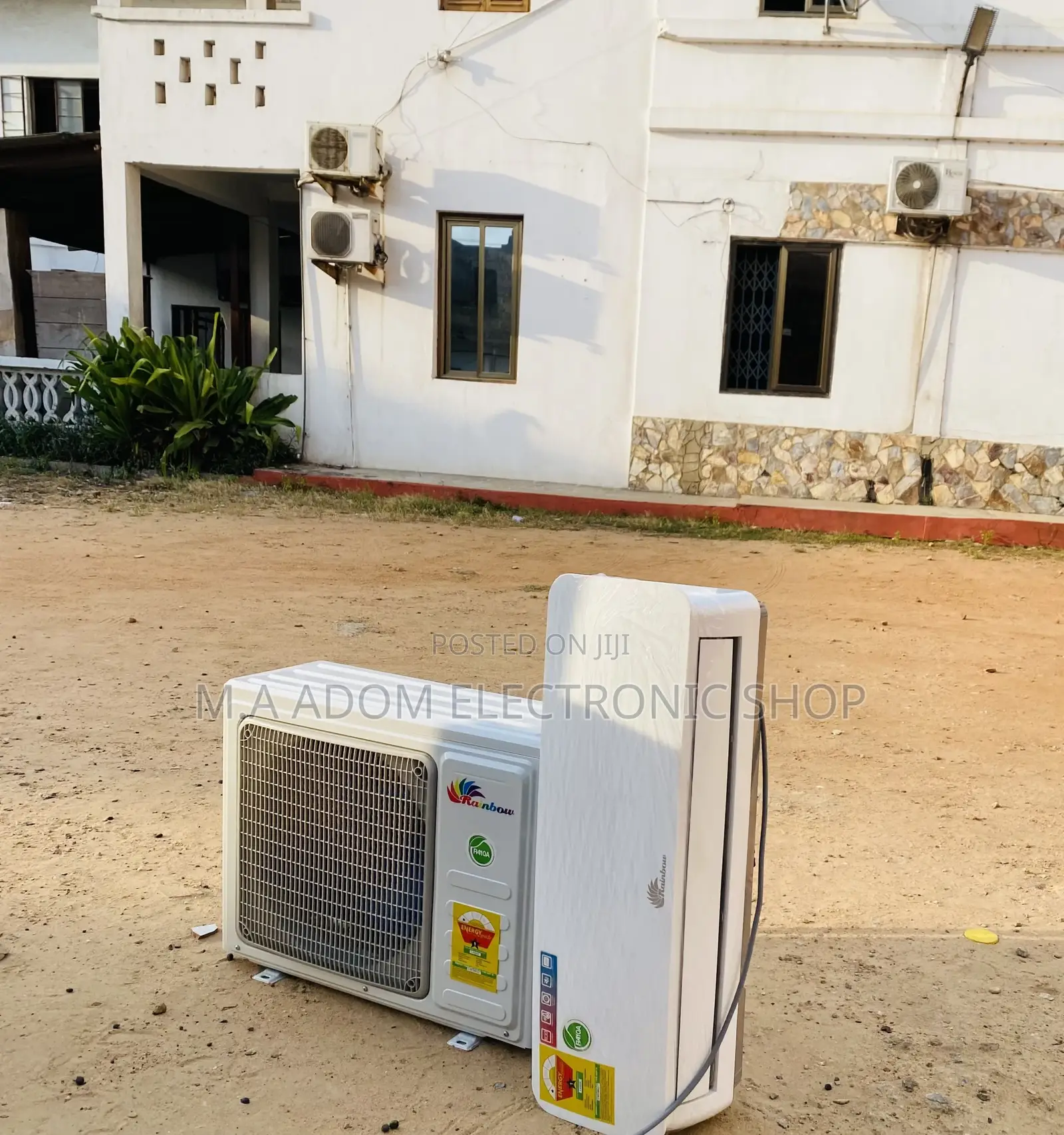 Durable Rainbow 1.5hp Split Electric Ac(White) 