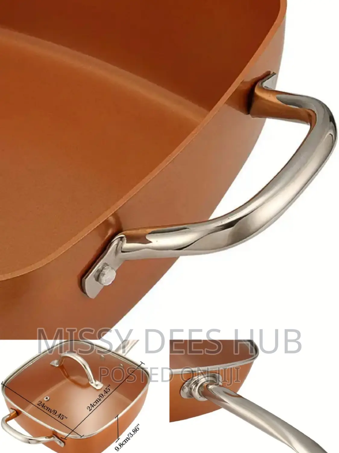 Square Copper Casserole Pan