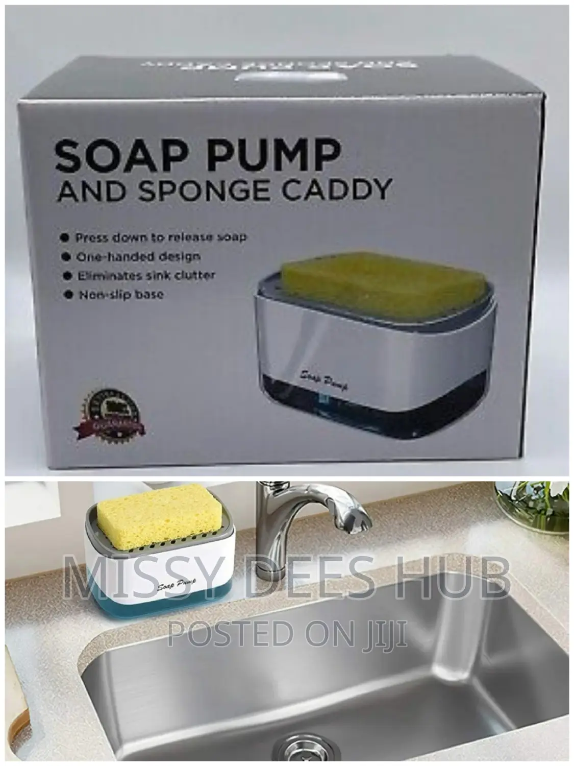 Soap Pump and Sponge Caddy